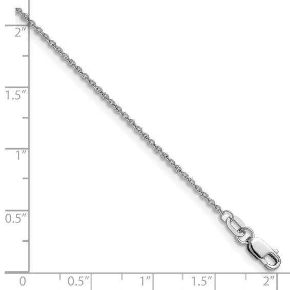 Leslie's 10K White Gold 1.4mm Flat Cable Chain