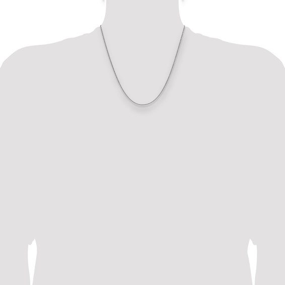 Leslie's 10K White Gold 1.4mm Flat Cable Chain