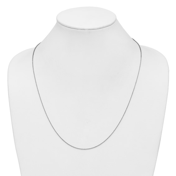 Leslie's 10K White Gold 1.4mm Flat Cable Chain