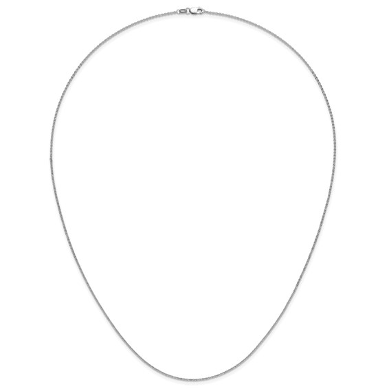 Leslie's 10K White Gold 1.4mm Flat Cable Chain