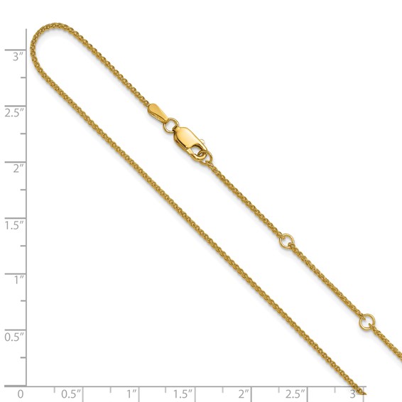 Leslie's 10k 1.2mm Spiga 1in+1in Adjustable Chain