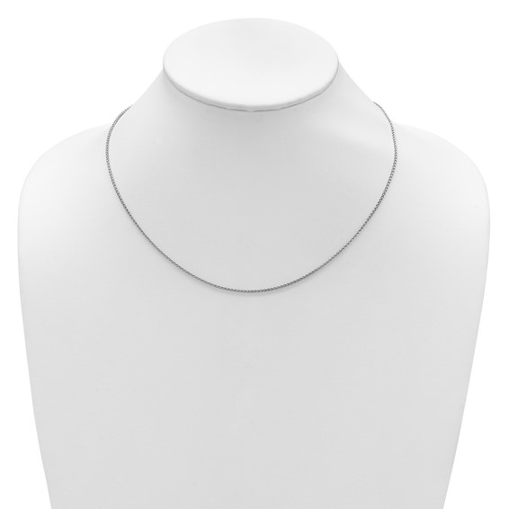 Leslie's 10k White Gold 1.5mm Spiga 1in+1in Adjustable Chain