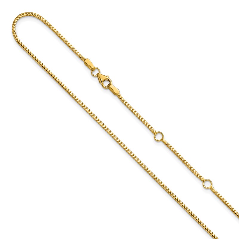 10K 1.25mm Franco 1in+1in Adjustable Chain