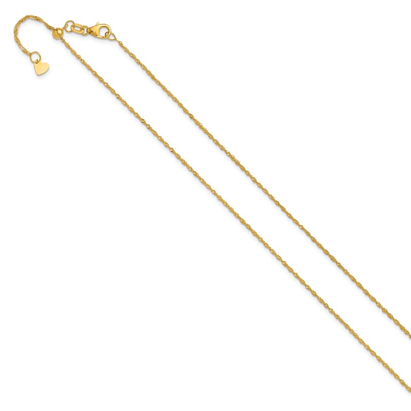 10K Adjustable 1.1mm Singapore Chain