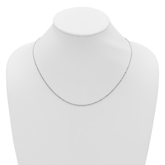 Leslie's 10K White Gold Adjustable 1.3mm Singapore Chain