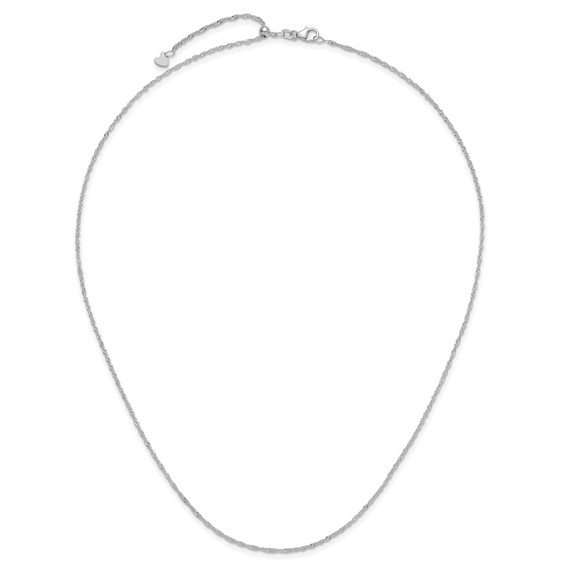 Leslie's 10K White Gold Adjustable 1.3mm Singapore Chain