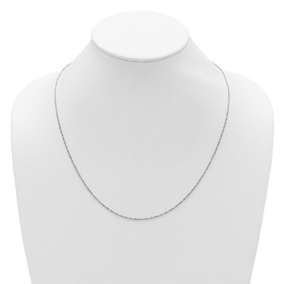 Leslie's 10K White Gold Adjustable 1.3mm Singapore Chain