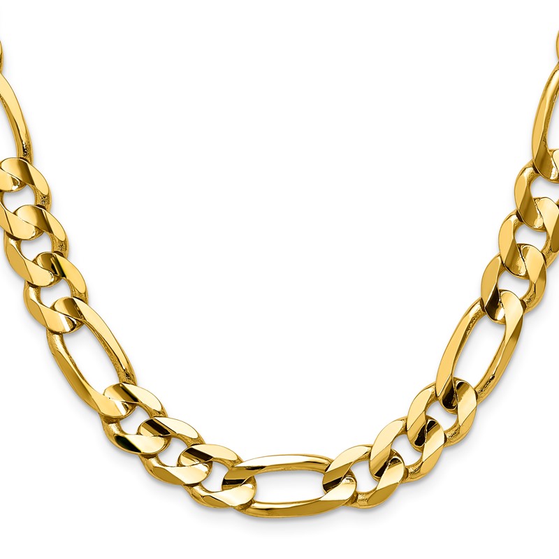 10K 10.0mm Concave Figaro Chain