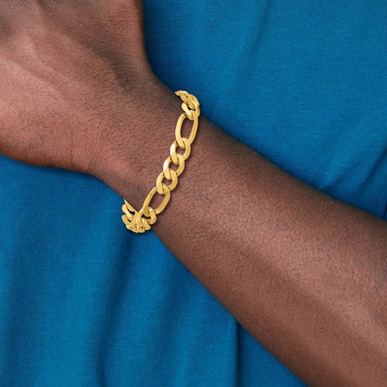 Leslie's 10K 10.0mm Concave Figaro Chain