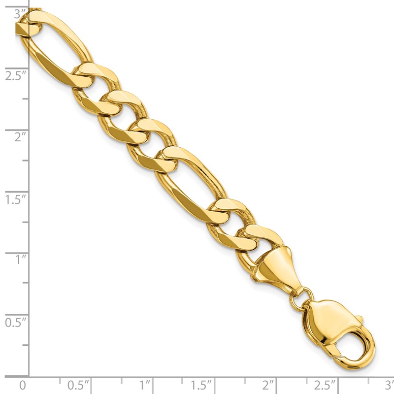10K 10.0mm Concave Figaro Chain