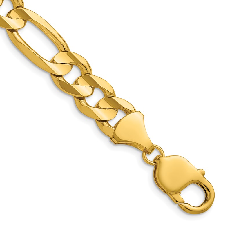 10K 10.0mm Concave Figaro Chain