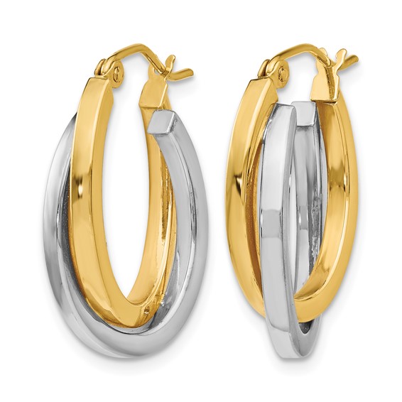 Leslie's Gold Polished Twist Hoop Earrings