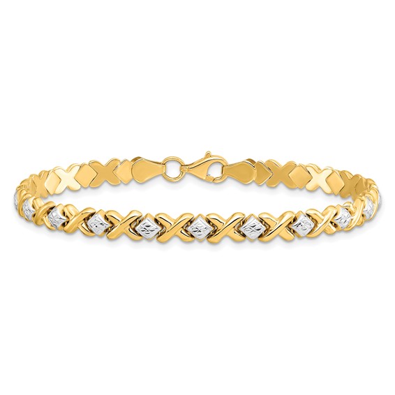 Leslie's 10K Yellow Gold with Rhodium D/C Bracelet
