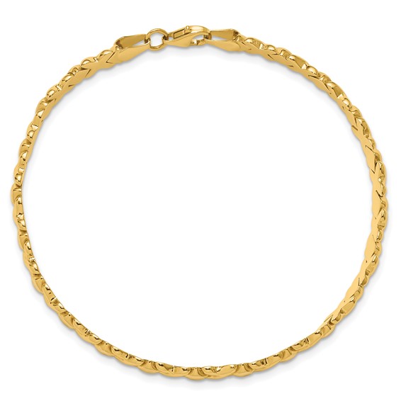 Leslie's 10K with Rhodium Polished and D/C Bracelet