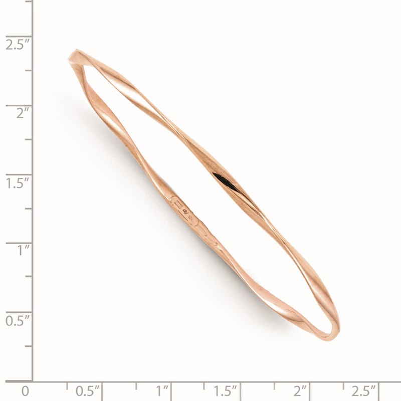 10K Rose Gold Slip-On Bangle
