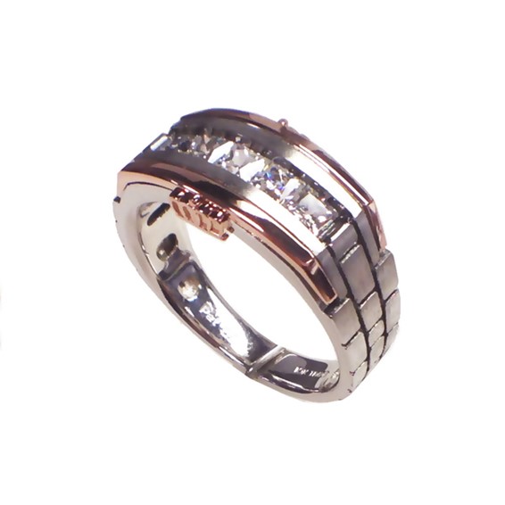 TT (WG/RG) DIA RING W/CROWN