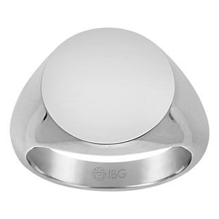 10kw 16mm round face signet ring.