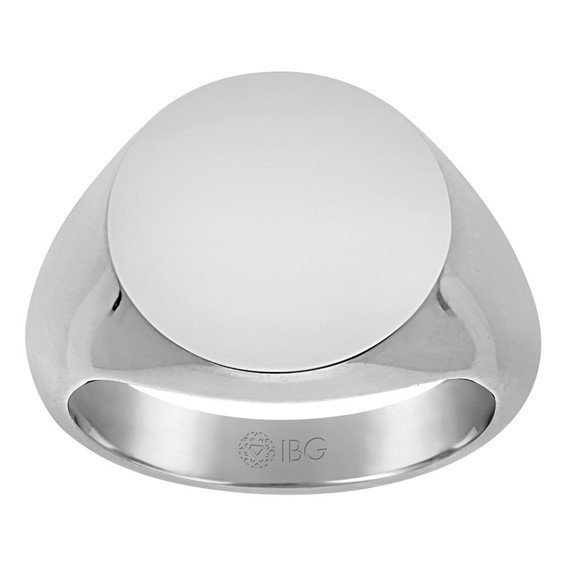 10kw 16mm round face signet ring.