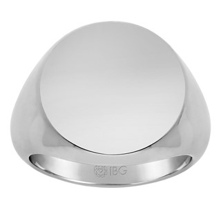 14kw 18mm round face signet ring.