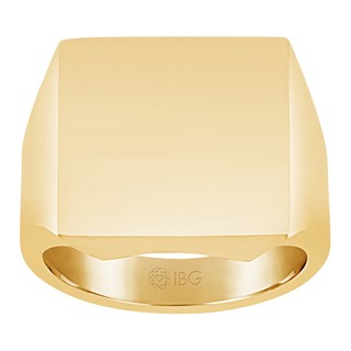10ky 18mm square face signet ring.