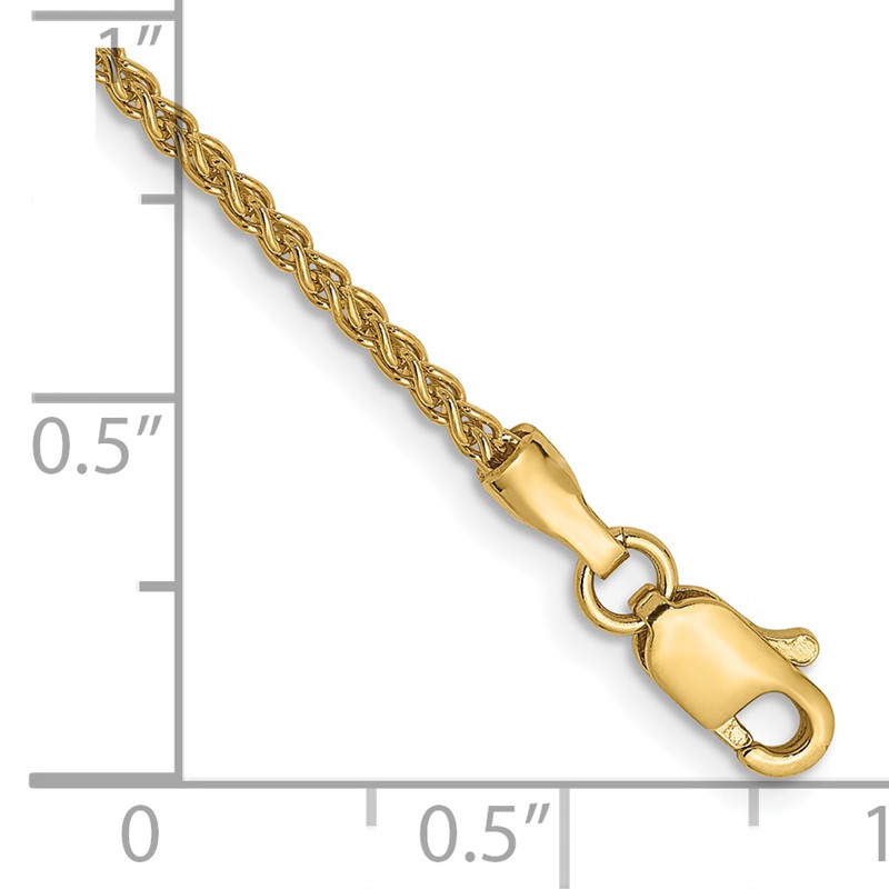 14K 1.5mm Spiga Anklet
