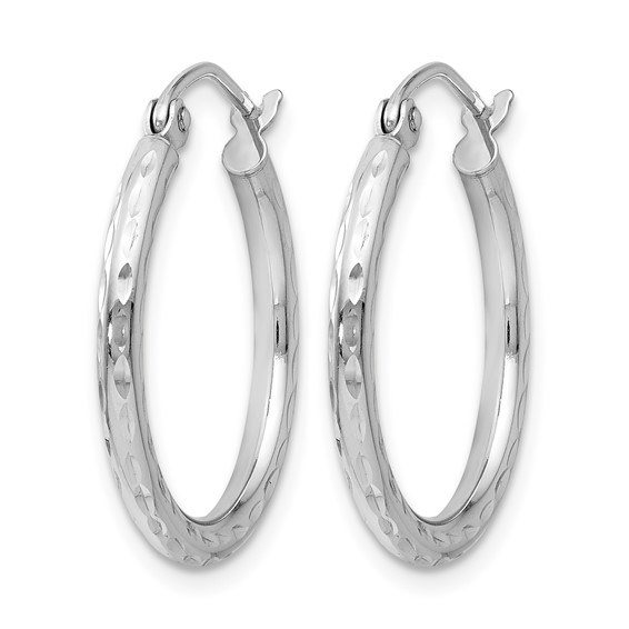 Leslie's Gold Polished and Diamond-cut Hoop Earrings