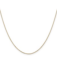 14K Yellow Gold Carded.5mm Box Link Chain with Spring Ring Clasp, 16" view 2