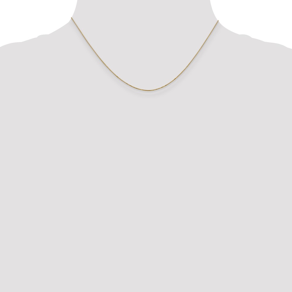 14K 16 inch Carded .5mm Box Link with Spring Ring Clasp Chain (5BY-16)