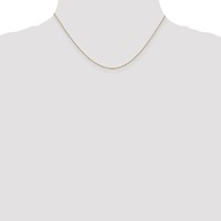 14K Yellow Gold Carded.5mm Box Link Chain with Spring Ring Clasp, 16" view 4