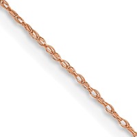 14K Rose Gold Carded.5mm Cable Rope Chain with Spring Ring Clasp, 18" view 1