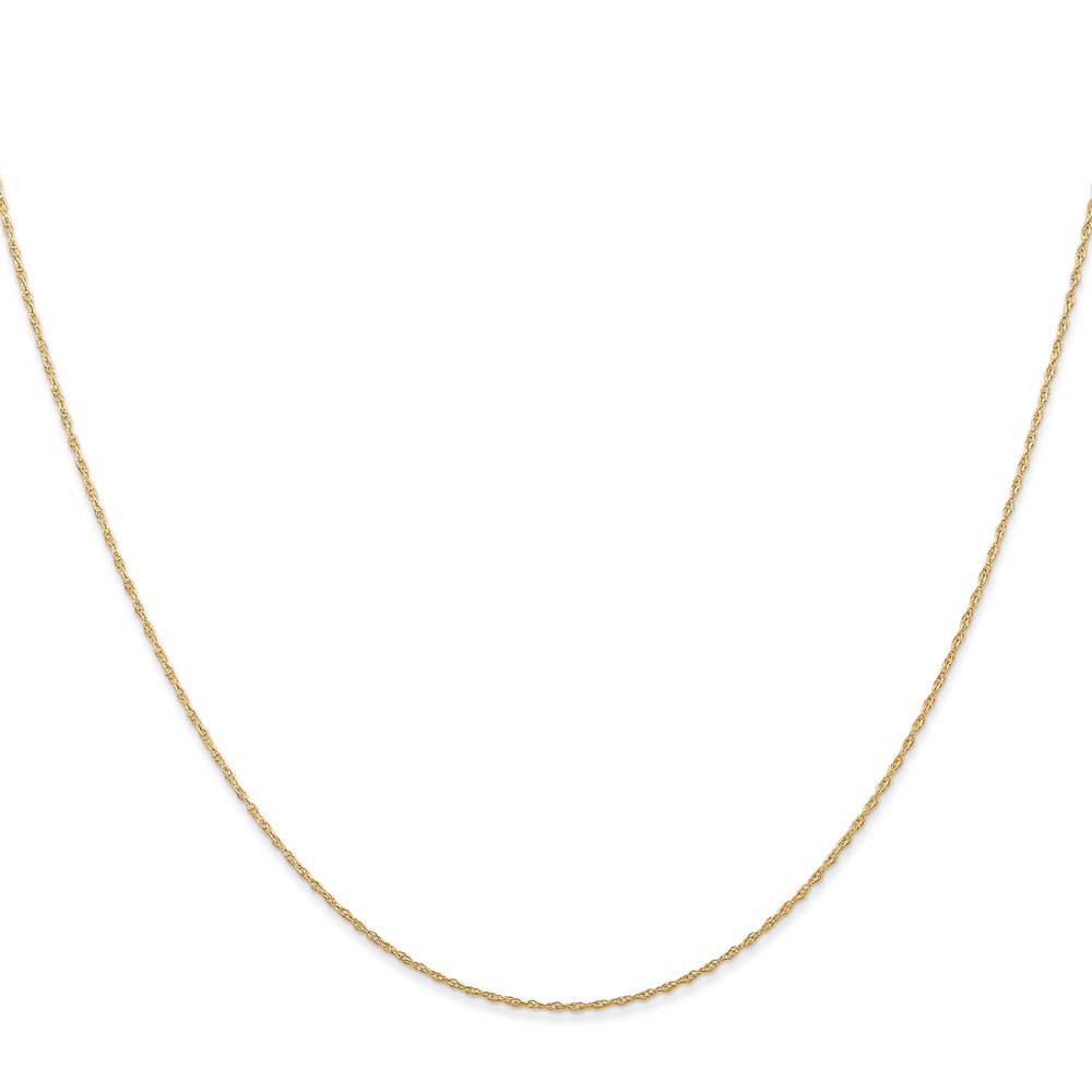 14K 13 inch Carded .5mm Cable Rope with Spring Ring Clasp Chain (5RY-13)