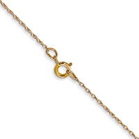 14K Yellow Gold Carded .5mm Cable Rope Chain with Spring Ring Clasp - 13in view 4