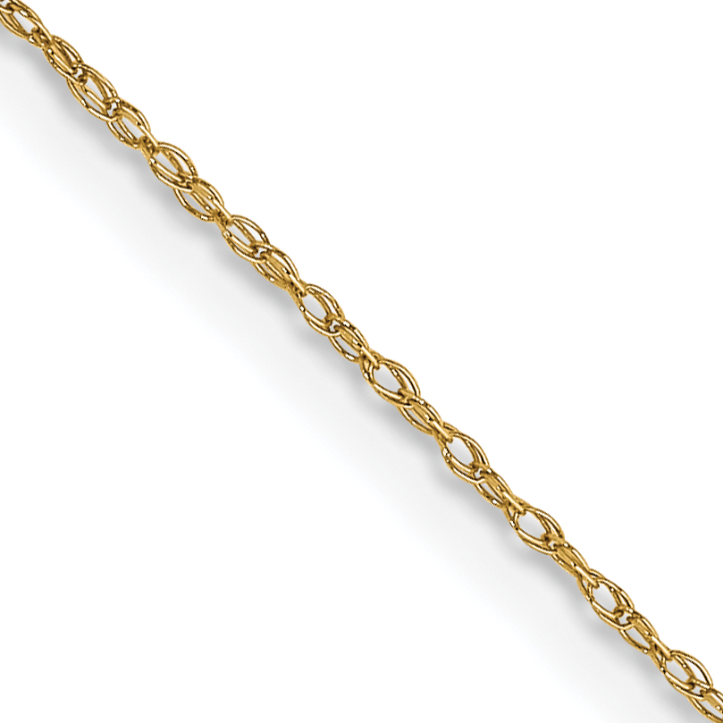 14K 22 inch Carded .5mm Cable Rope with Spring Ring Clasp Chain (5RY-22)