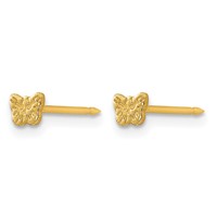 Inverness Stainless Steel 24K Gold-plated Petite Butterfly Post Piercing Earrings view 2