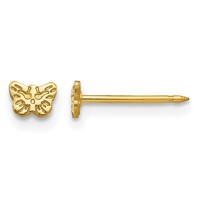 Inverness Stainless Steel 24K Gold-plated Petite Butterfly Post Piercing Earrings view 1