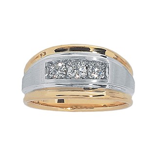 Men's White Gold Diamond Band Mounting
