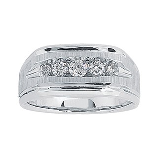 Men's 14k White Gold Diamond Band Mounting
