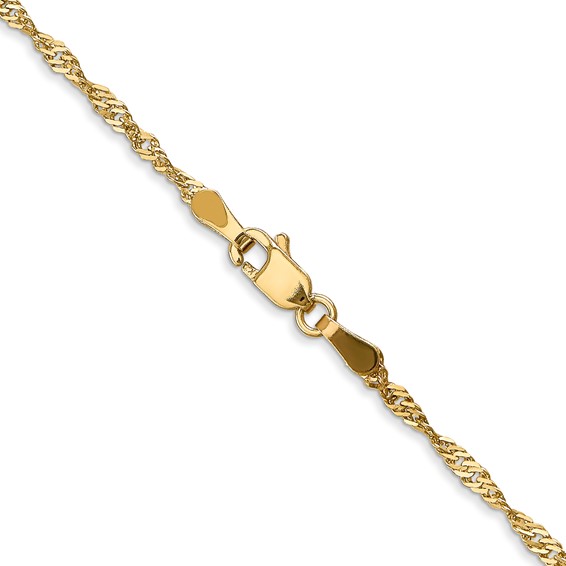 Leslie's 14K 1.6mm Singapore Chain