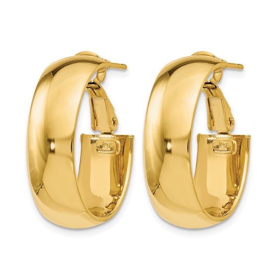 Leslie's Gold Polished Hinged Hoop Earrings