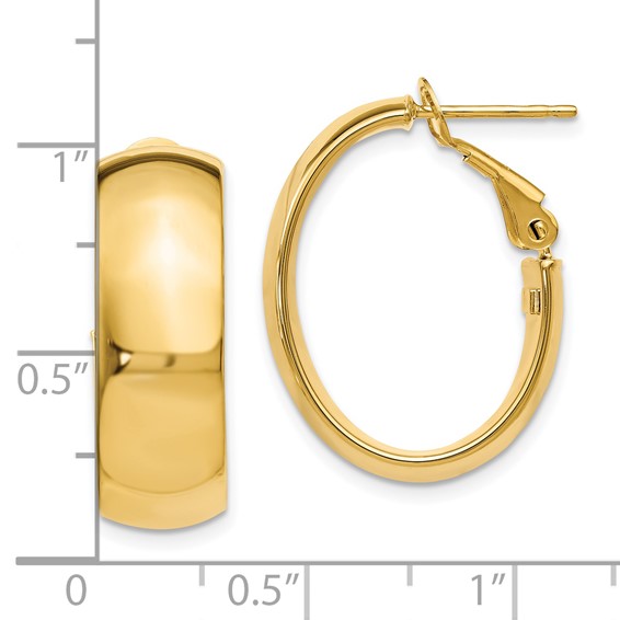 Leslie's Gold Polished Hinged Hoop Earrings