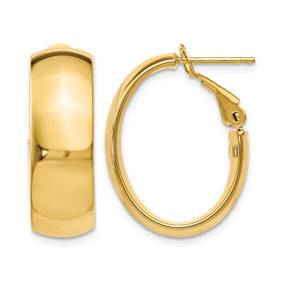 Leslie's Gold Polished Hinged Hoop Earrings