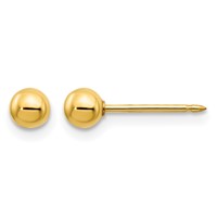 Inverness 14K Yellow Gold Polished 4mm Ball Long Post Piercing Earrings view 1