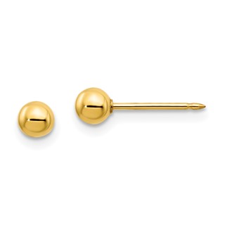 Inverness 14k Polished 4mm Ball Long Post Piercing Earrings