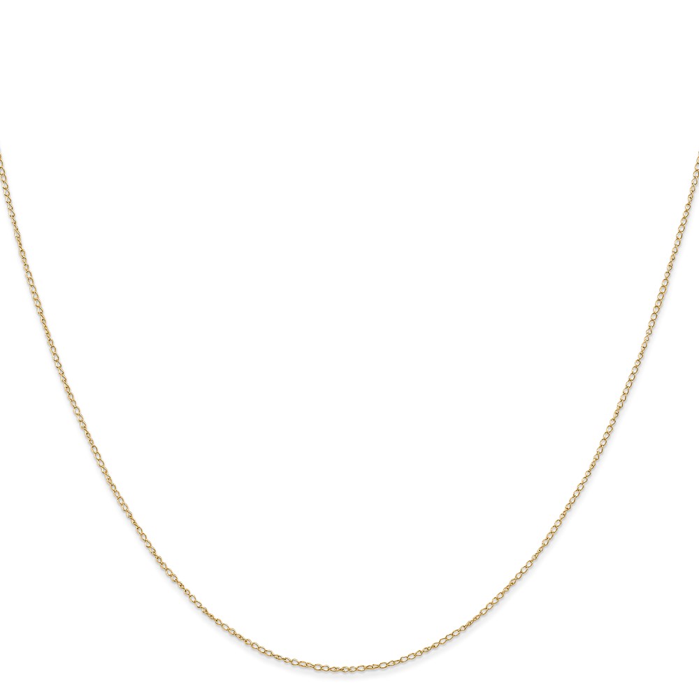14K 13 inch Carded .42mm Curb with Spring Ring Clasp Chain (6CY-13)