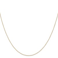14K 16 Inch Carded .42mm Curb with Spring Ring Clasp Chain view 2