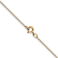 14K 16 Inch Carded .42mm Curb with Spring Ring Clasp Chain view 3