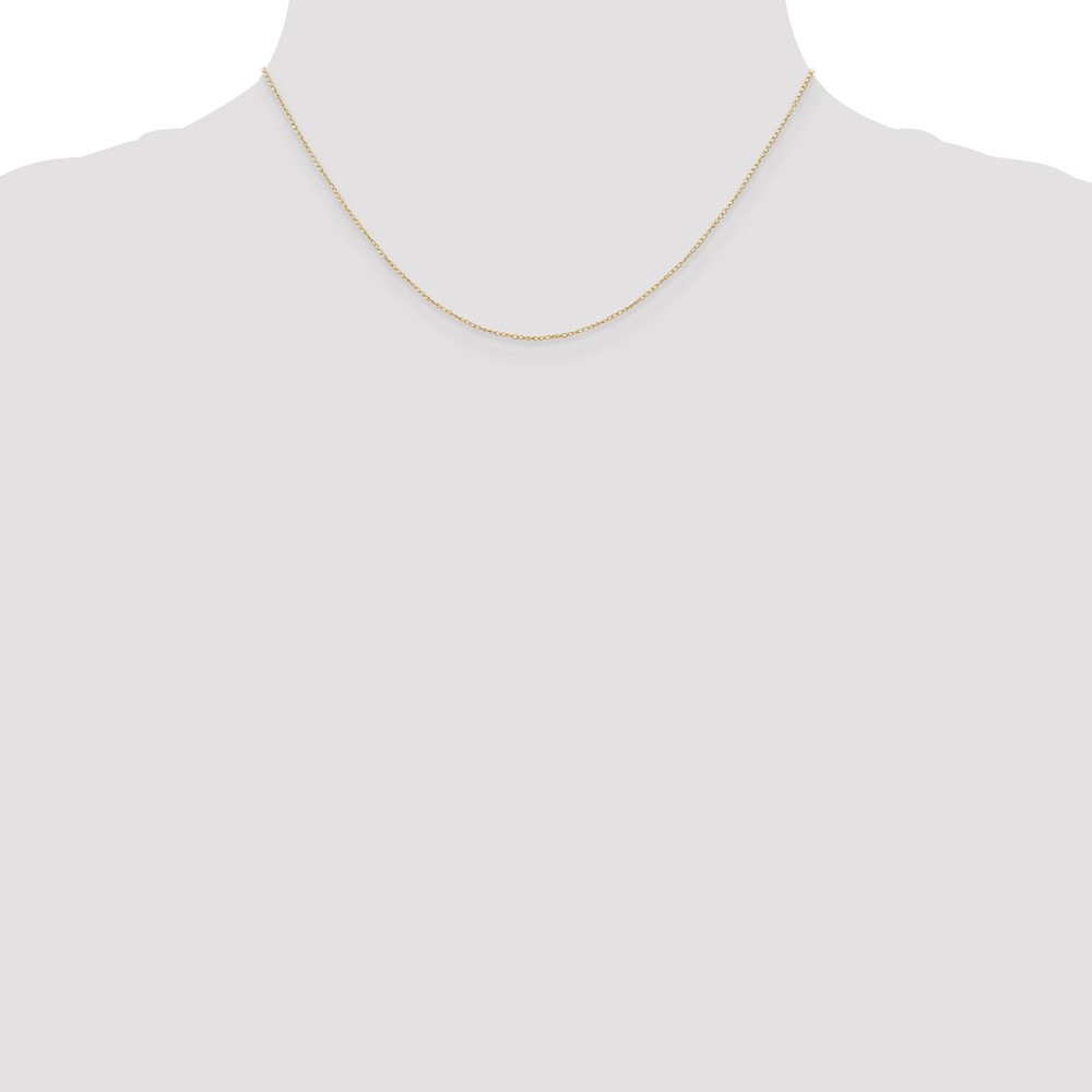 14K 16 inch Carded .42mm Curb with Spring Ring Clasp Chain (6CY-16)