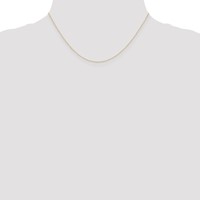 14K 16 Inch Carded .42mm Curb with Spring Ring Clasp Chain view 4