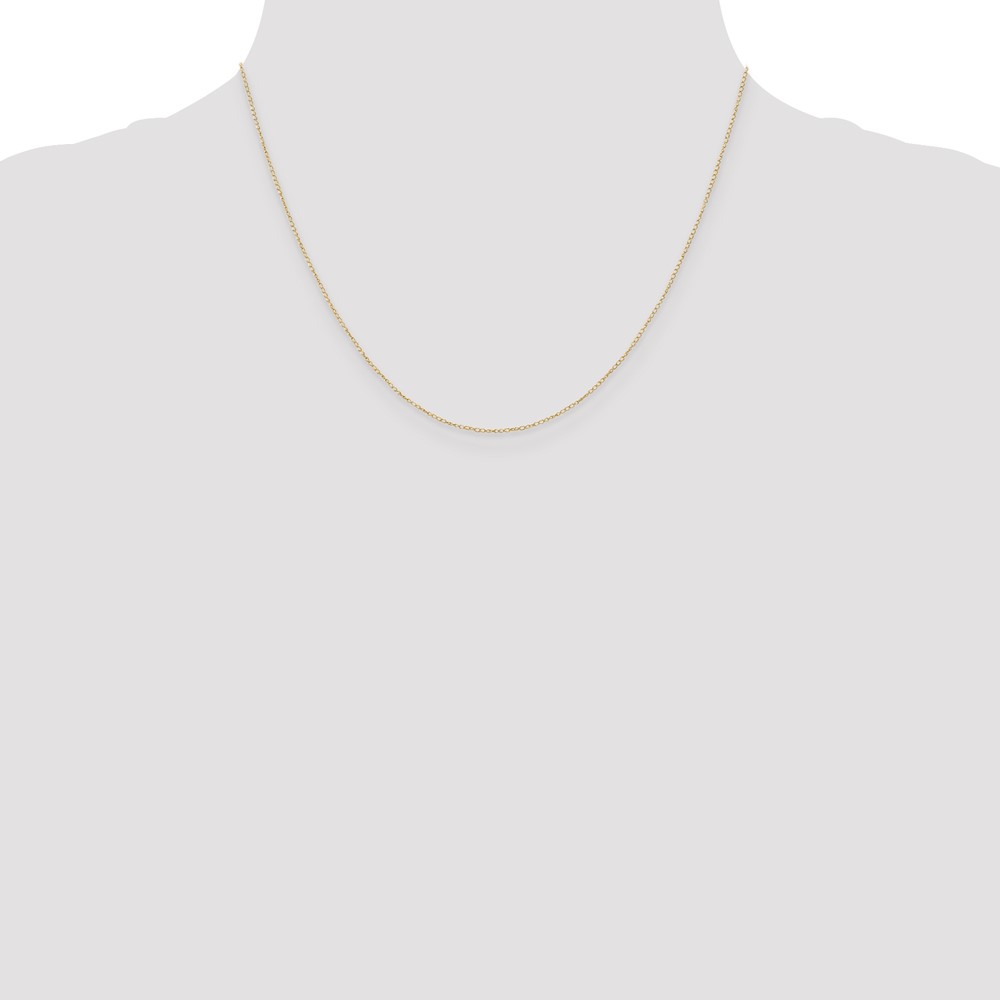 14K 18 inch Carded .42mm Curb with Spring Ring Clasp Chain (6CY-18)