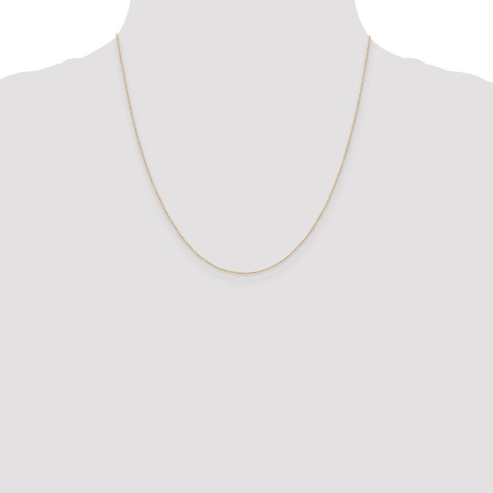 14K 20 inch Carded .42mm Curb with Spring Ring Clasp Chain (6CY-20)